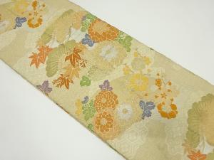 アンティーク　松・梅に古典柄織り出し丸帯（材料）